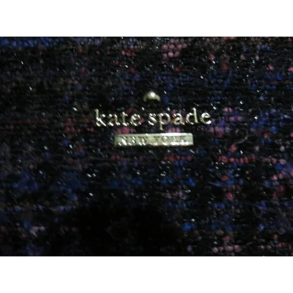 Kate Spade New York Purple Italian Autumn Tweed Emerson Place Lane Boston Bag - Picture 11 of 13